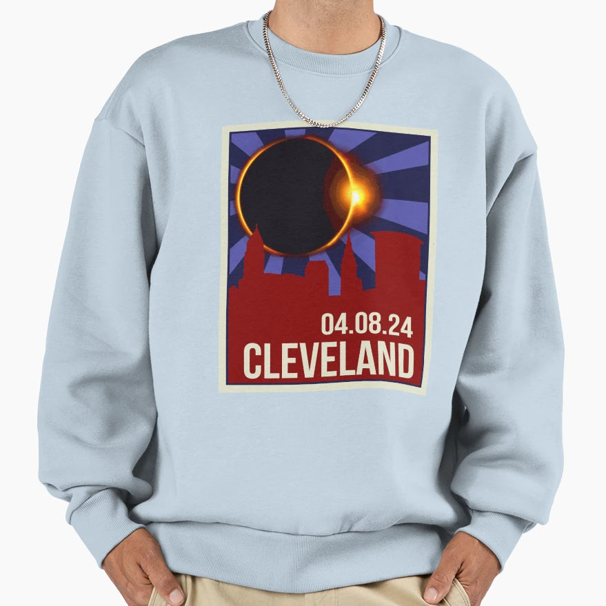 Cleveland Total Solar Eclipse 04 08 24 Sweatshirt - Trendy Graphic Unisex - T-Shirt, Sweatshirt, Hoodie