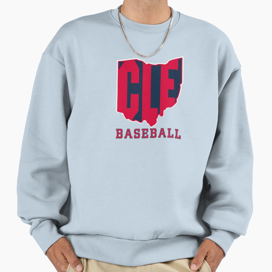 Cle Baseball Sweatshirt - Casual Everyday Wear for Adults - T-Shirt, Sweatshirt, Hoodie