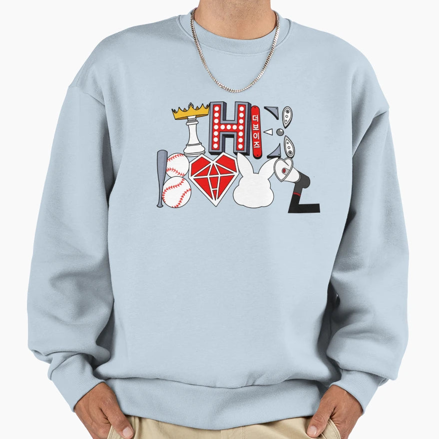 Boyz Inspired Letter Doodles Sweatshirt - Streetwear Style for Adults - T-Shirt, Sweatshirt, Hoodie