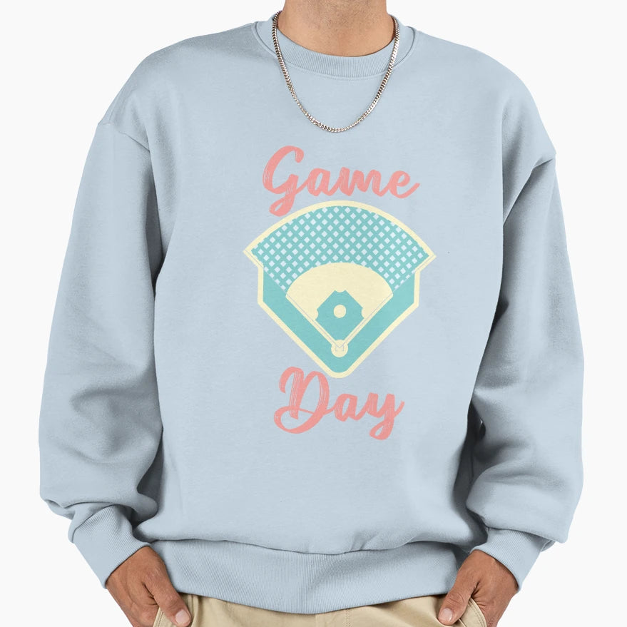 Baseball Game Day Sweatshirt - Casual Everyday Wear Unisex - T-Shirt, Sweatshirt, Hoodie