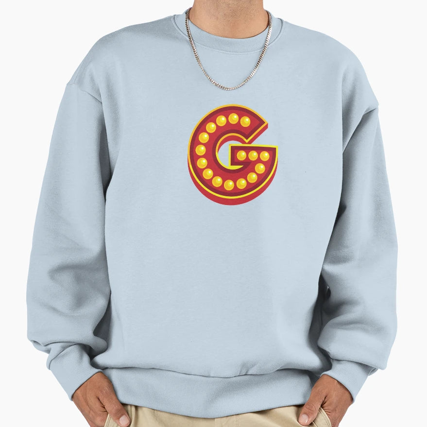 Letter G Disco Sweatshirt - Casual Everyday Wear Unisex - T-Shirt, Sweatshirt, Hoodie