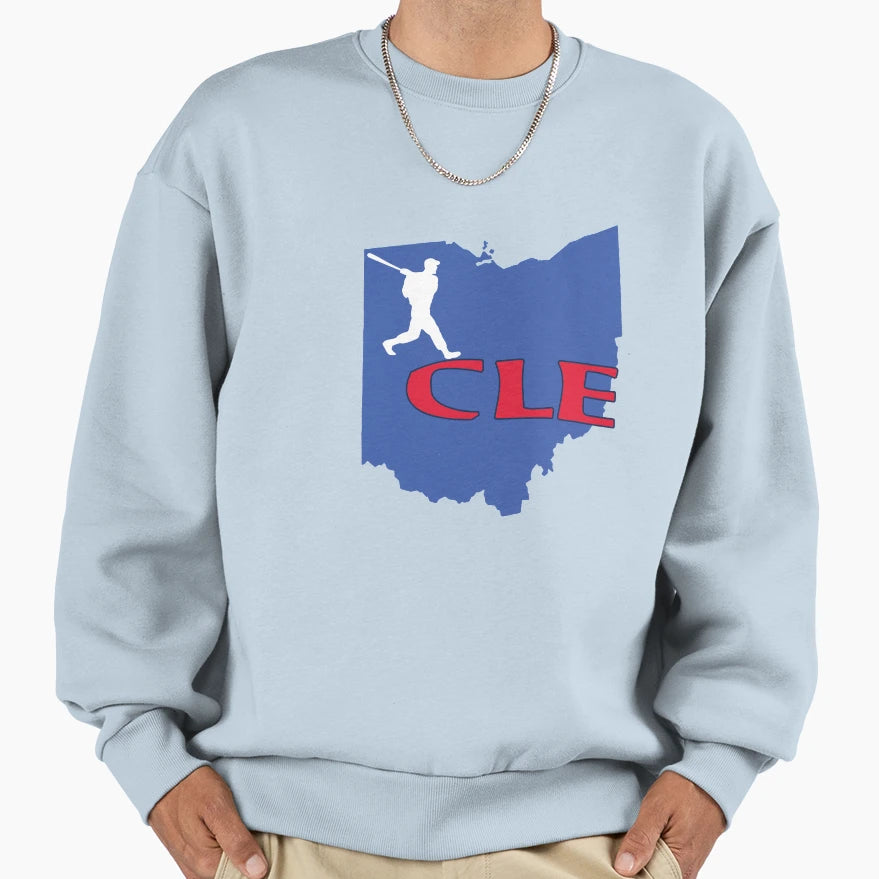 Distressed Cleveland Baseball Baseball Sweatshirt - Graphic Print Unisex - T-Shirt, Sweatshirt, Hoodie