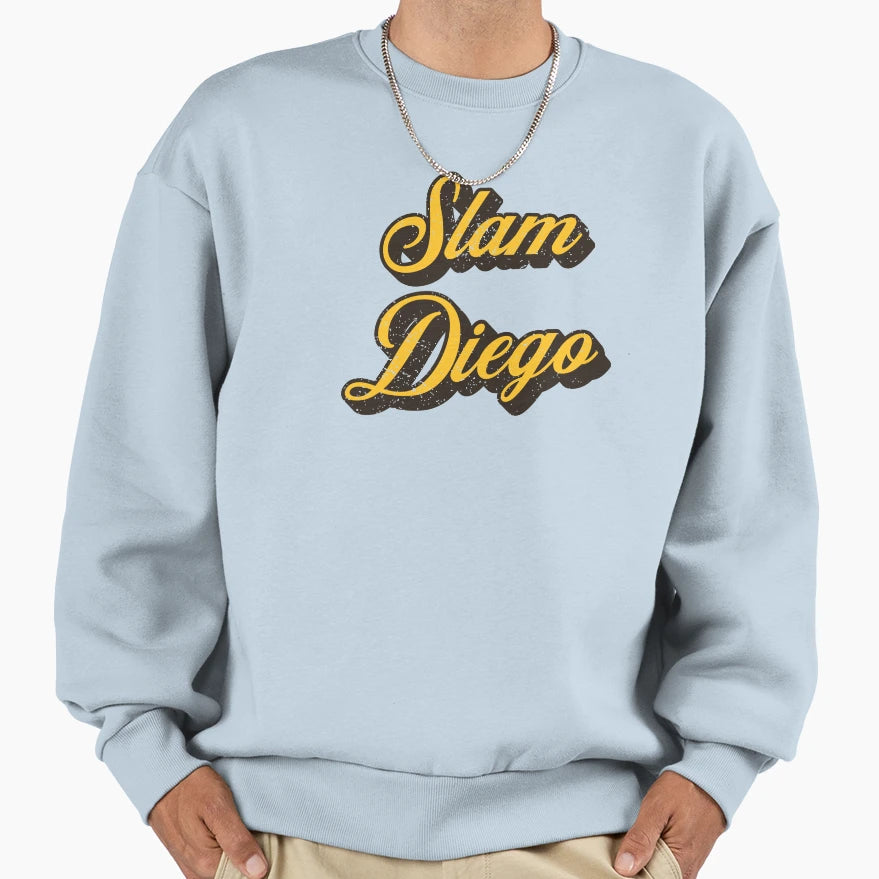 Slam Diego Typography Sweatshirt - Minimalist Print Men Women - T-Shirt, Sweatshirt, Hoodie