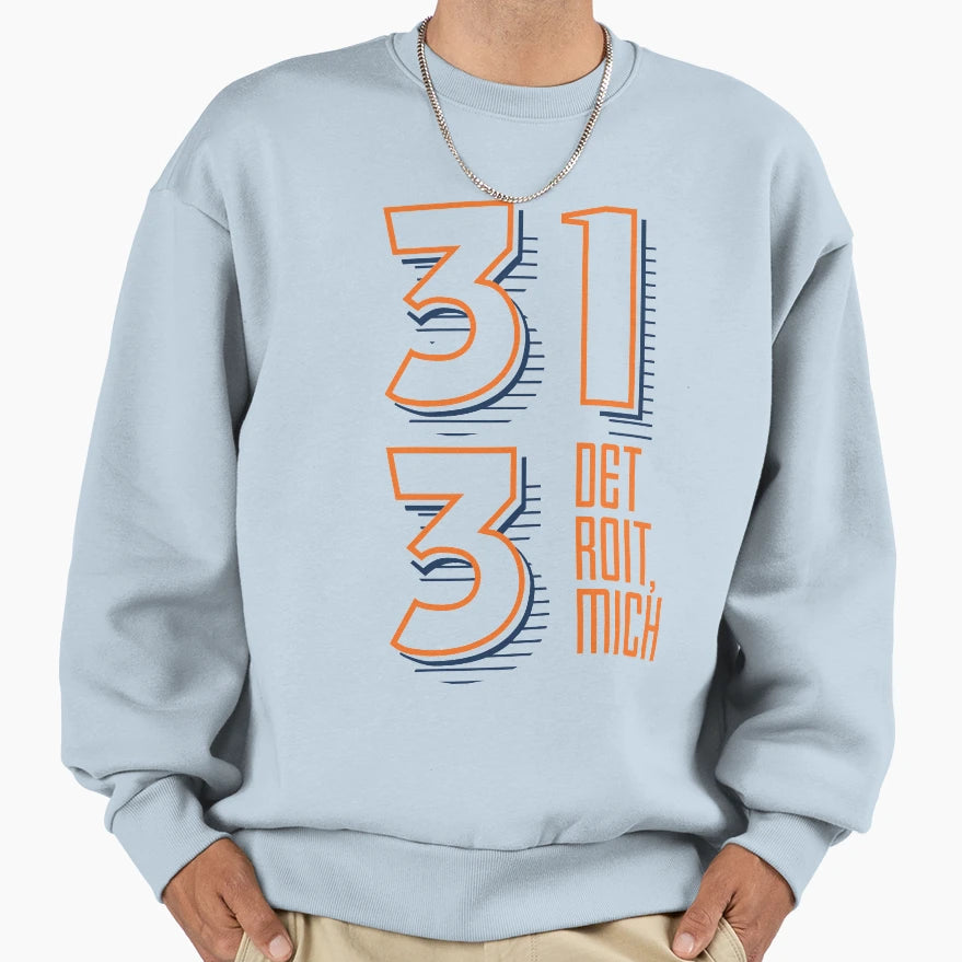 313 Detroit Sweatshirt - Aesthetic Graphic Unisex - T-Shirt, Sweatshirt, Hoodie