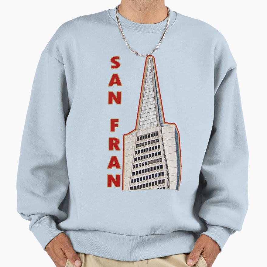 San Francisco Featuring Transamerica Sweatshirt - Novelty Apparel Unisex - T-Shirt, Sweatshirt, Hoodie