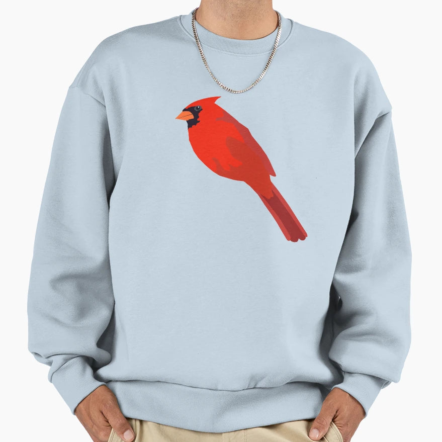 Cardinal White Background Sweatshirt - Minimalist Print Men Women - T-Shirt, Sweatshirt, Hoodie