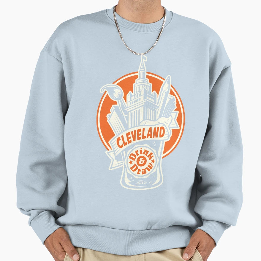 Cleveland Drink Draw Sweatshirt - Novelty Apparel Men Women - T-Shirt, Sweatshirt, Hoodie