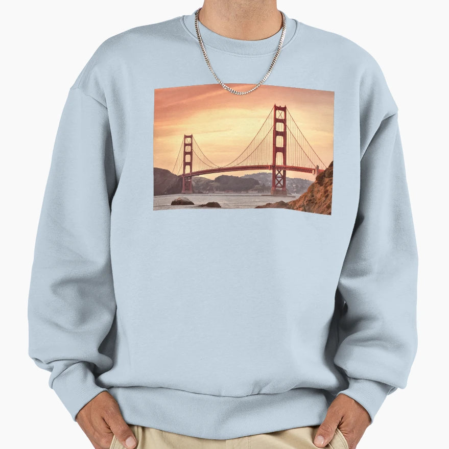 Golden Gate Sweatshirt - Minimalist Print Men Women - T-Shirt, Sweatshirt, Hoodie