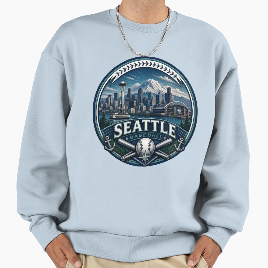 Seattle Sports Logo Coastal Fan Gift Hoodie - Minimalist Print for Adults - T-Shirt, Sweatshirt, Hoodie