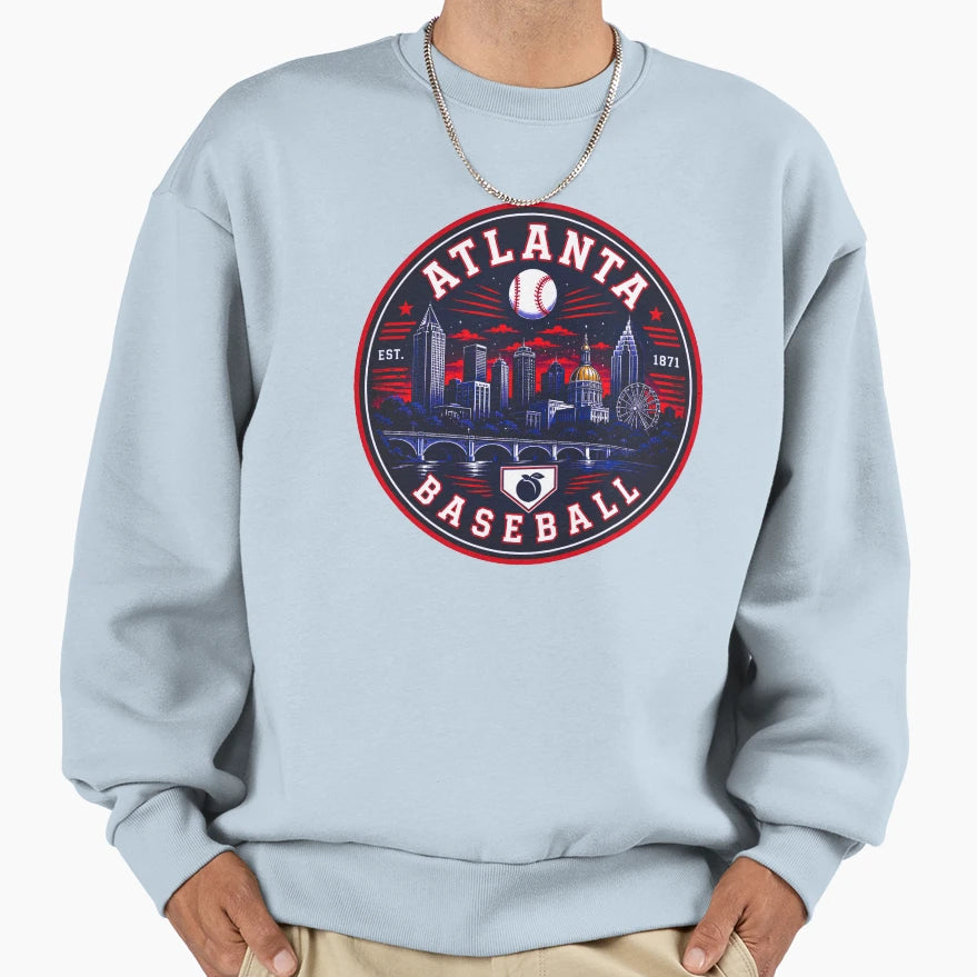 Atlanta Baseball Logo Southern Sports Hoodie - Custom Art Print for Adults - T-Shirt, Sweatshirt, Hoodie