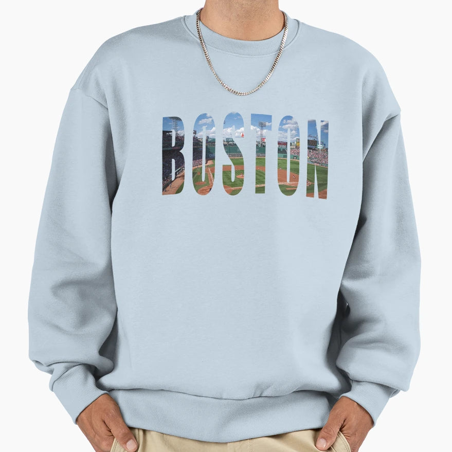 Boston Massachusetts Fenway Park Sweatshirt - Graphic Print Men Women - T-Shirt, Sweatshirt, Hoodie
