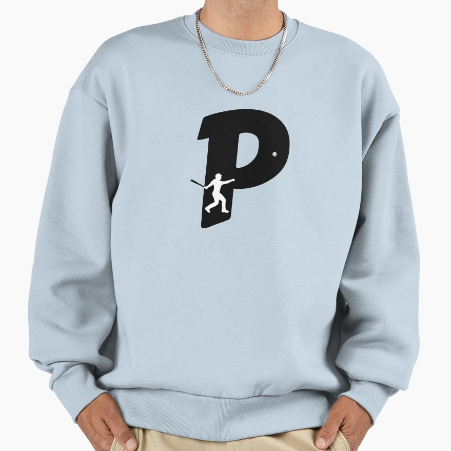 Personalized Baseball Initial P Sweatshirt - Streetwear Style for Adults - T-Shirt, Sweatshirt, Hoodie