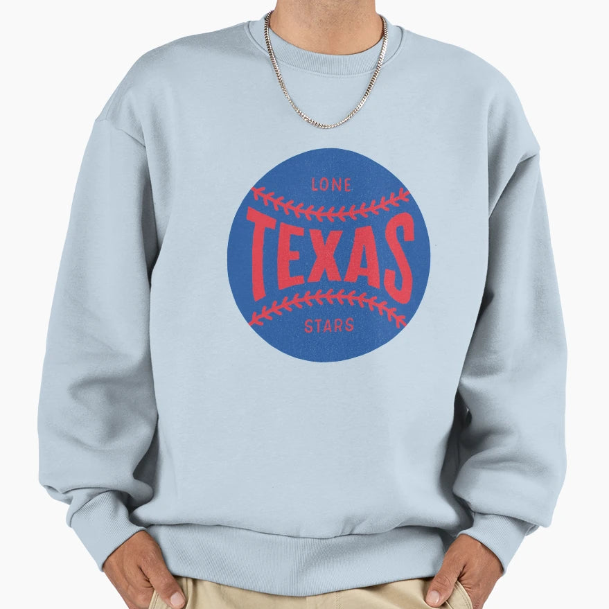 Texas Baseball Ball Stitching Sweatshirt - Aesthetic Graphic Unisex - T-Shirt, Sweatshirt, Hoodie