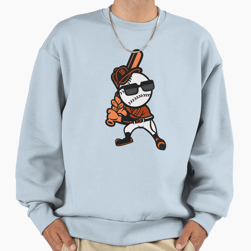 Baseball Pitcher Pattern Version Sweatshirt - Fun Novelty Design for Adults - T-Shirt, Sweatshirt, Hoodie