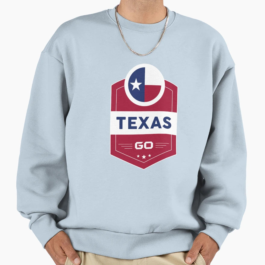 Texas Flag Sweatshirt - Aesthetic Graphic for Adults - T-Shirt, Sweatshirt, Hoodie