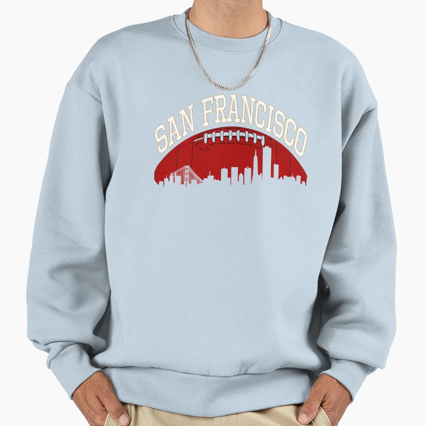 San Francisco Football Sf Football Sweatshirt - Custom Art Print Men Women - T-Shirt, Sweatshirt, Hoodie