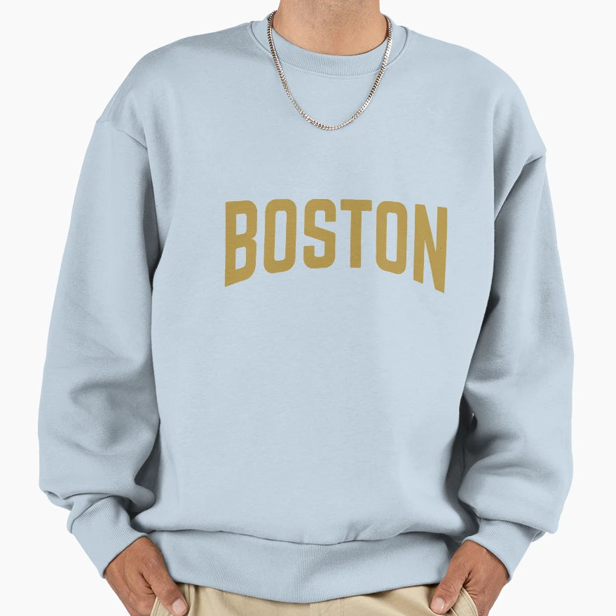 Boston City Typography Sweatshirt - Novelty Apparel Unisex - T-Shirt, Sweatshirt, Hoodie