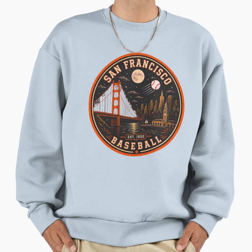 San Francisco Baseball Logo Bay Area Hoodie - Novelty Apparel Men Women - T-Shirt, Sweatshirt, Hoodie