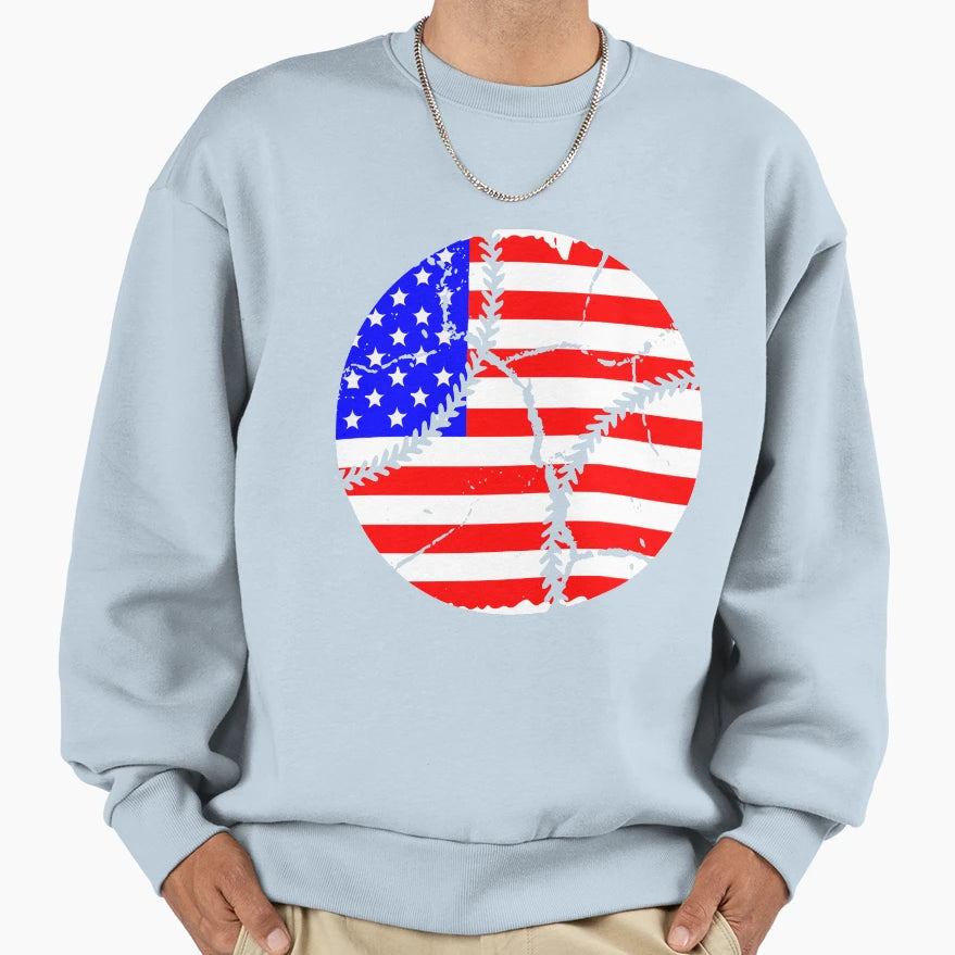 American Flag Baseball T-Shirt - Trendy Graphic Men Women - T-Shirt, Sweatshirt, Hoodie