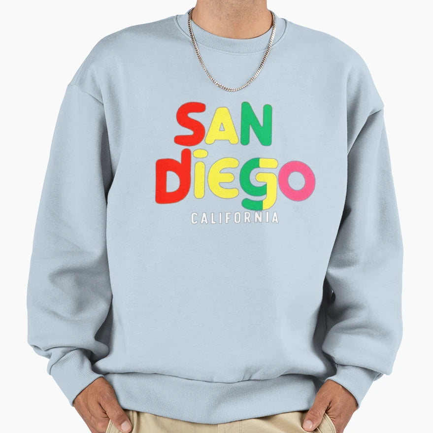 San Diego California Sweatshirt - Minimalist Print for Adults - T-Shirt, Sweatshirt, Hoodie