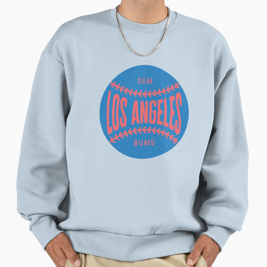 Los Angeles Baseball Ball Stitching Sweatshirt - Unique Graphic for Adults - T-Shirt, Sweatshirt, Hoodie