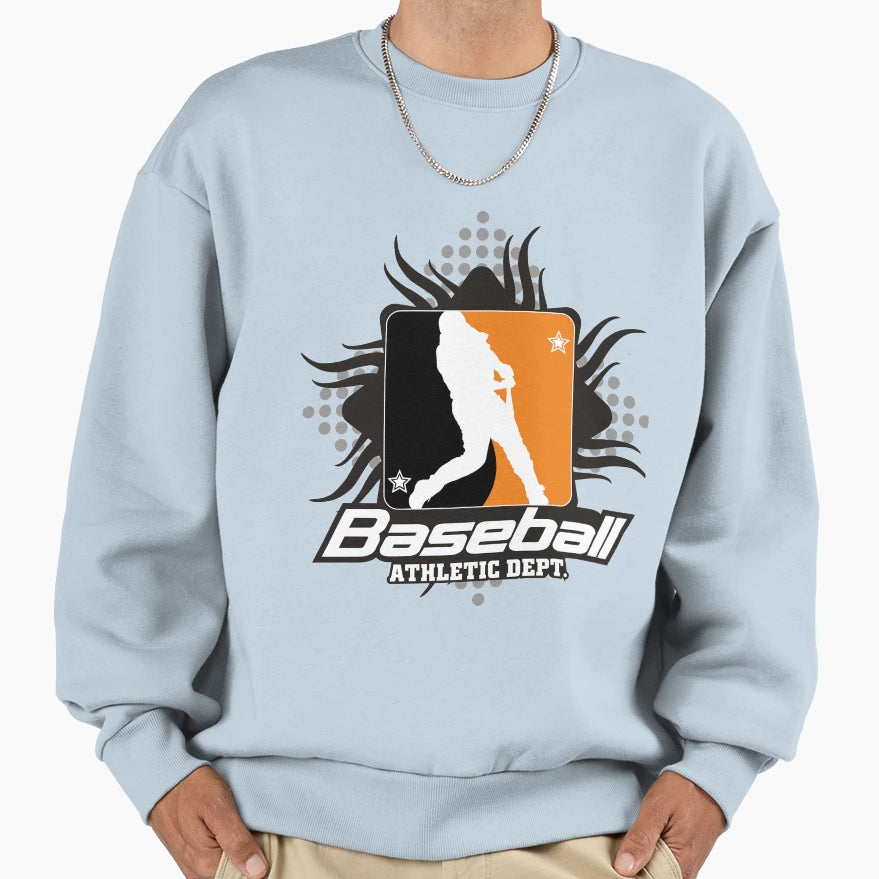 Baseball Player Silhouette Sweatshirt - Unique Graphic Unisex - T-Shirt, Sweatshirt, Hoodie