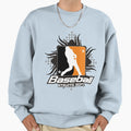 Baseball Player Silhouette Sweatshirt - Unique Graphic Unisex - T-Shirt, Sweatshirt, Hoodie