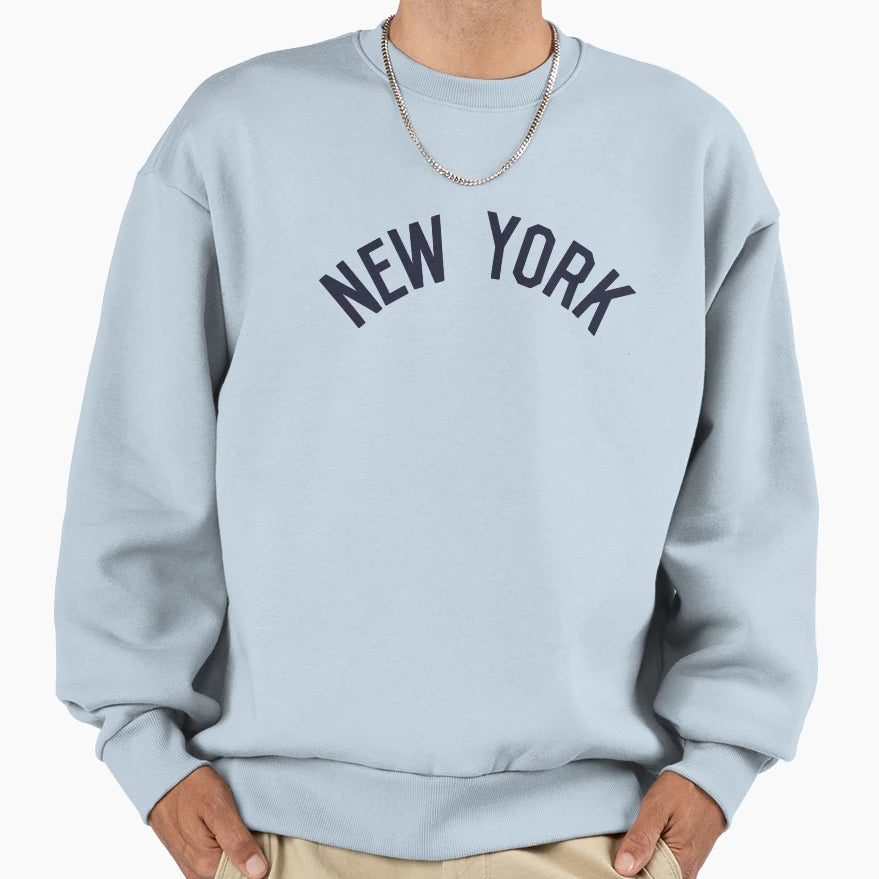 New York Navy Blue Sweatshirt - Streetwear Style Men Women - T-Shirt, Sweatshirt, Hoodie