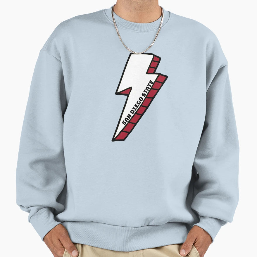 San Diego State Lightning Bolt Sweatshirt - Casual Everyday Wear for Adults - T-Shirt, Sweatshirt, Hoodie