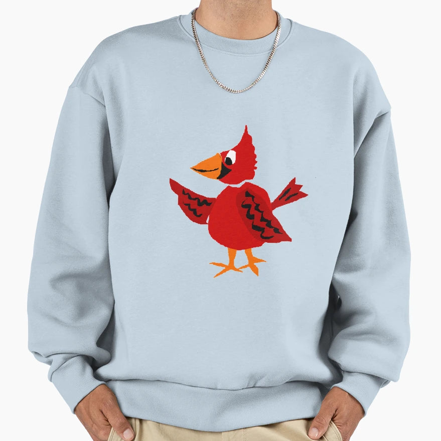 Funny Red Cardinal Bird Original Sweatshirt - Casual Everyday Wear Unisex - T-Shirt, Sweatshirt, Hoodie