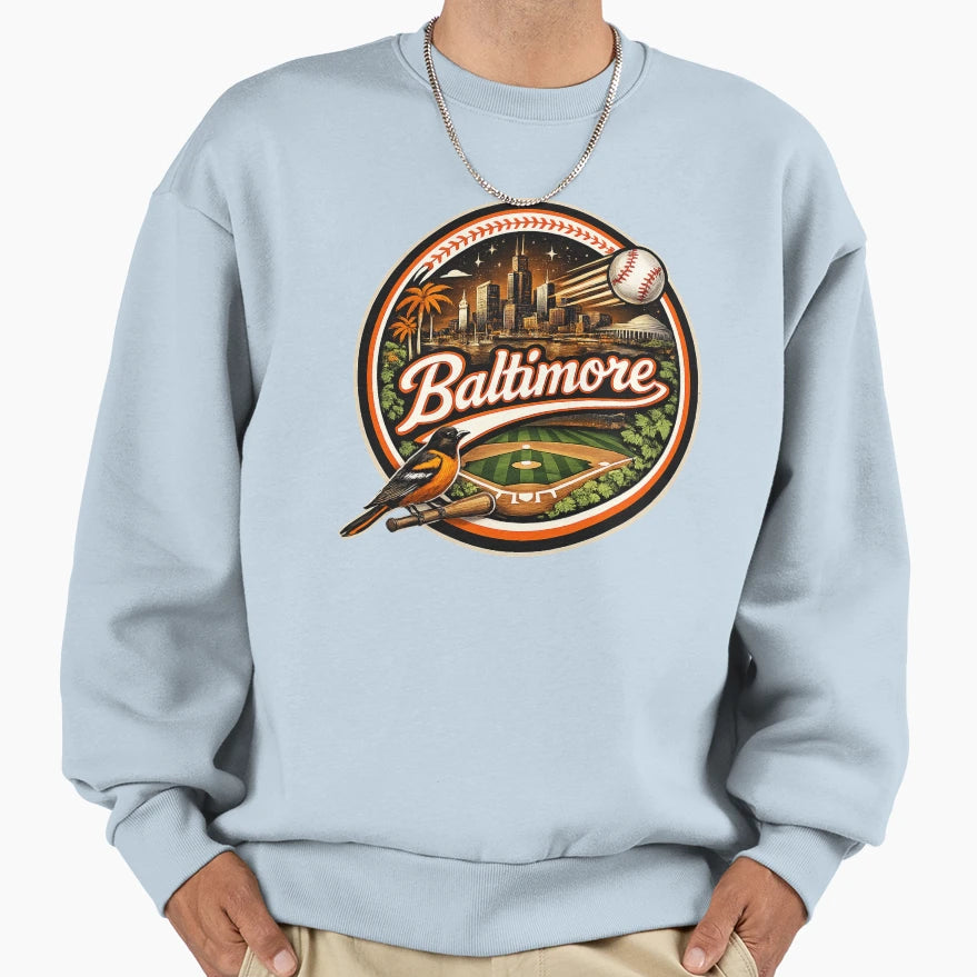 Baltimore Sports Logo City Pride Hoodie - Casual Everyday Wear Men Women - T-Shirt, Sweatshirt, Hoodie