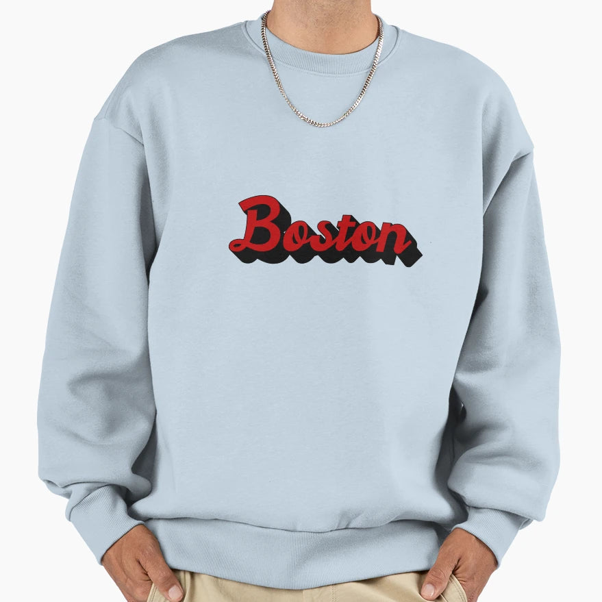 Boston Red And Black Sweatshirt - Streetwear Style Men Women - T-Shirt, Sweatshirt, Hoodie