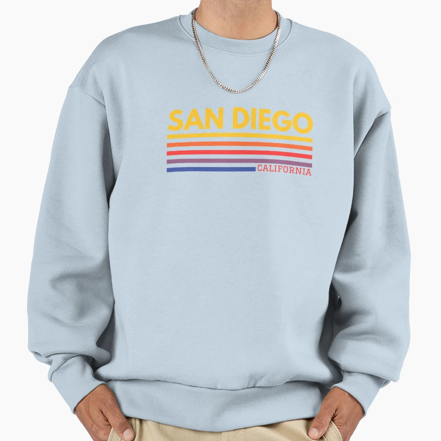 San Diego California Sweatshirt - Custom Art Print Men Women - T-Shirt, Sweatshirt, Hoodie