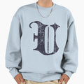 Dark Grunge Monogram Letter U Sweatshirt - Minimalist Print Men Women - T-Shirt, Sweatshirt, Hoodie