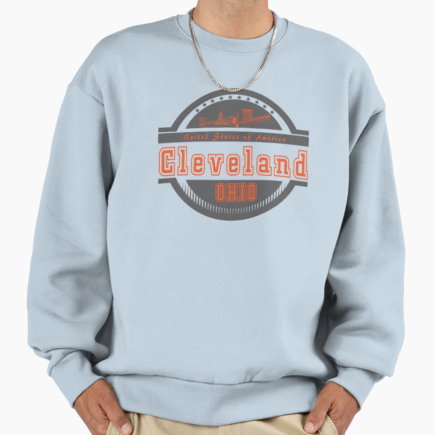 Cleveland Ohio United States America Sweatshirt - Trendy Graphic Men Women - T-Shirt, Sweatshirt, Hoodie