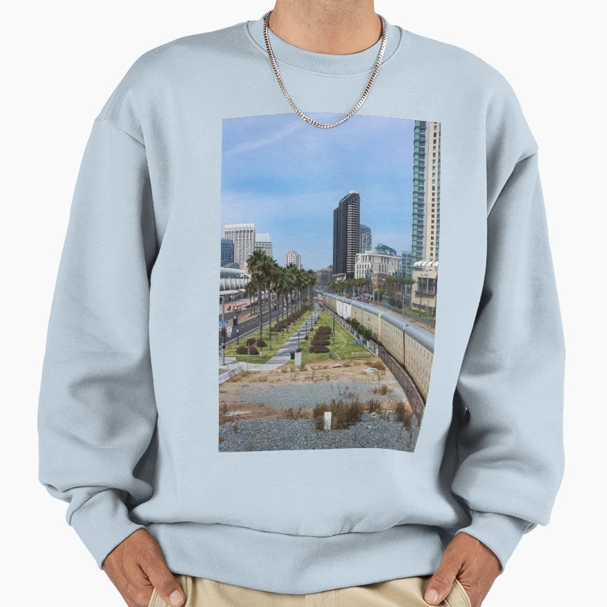 San Diego View From Bridge Sweatshirt - Streetwear Style for Adults - T-Shirt, Sweatshirt, Hoodie