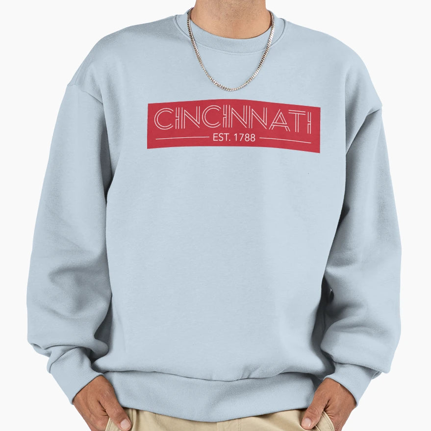 Cincinnati Sweatshirt - Custom Art Print Unisex - T-Shirt, Sweatshirt, Hoodie