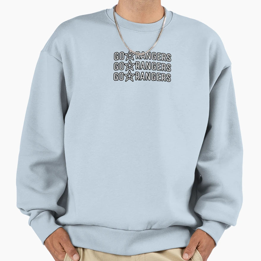 Go Rangers Sweatshirt - Graphic Print Unisex - T-Shirt, Sweatshirt, Hoodie
