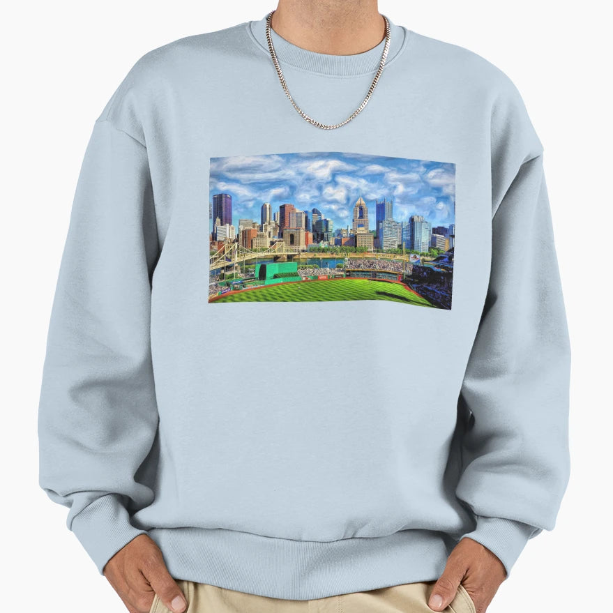 Pittsburgh Skyline Pnc Field Sweatshirt - Graphic Print for Adults - T-Shirt, Sweatshirt, Hoodie