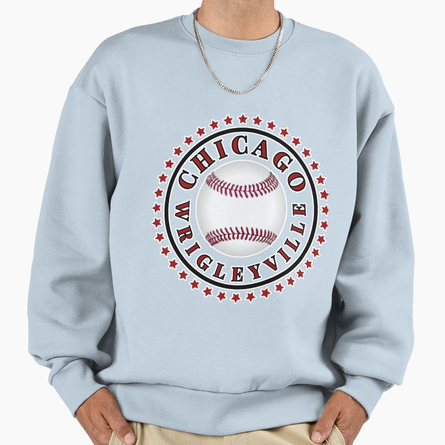 Chicago Baseball Wrigleyville Sweatshirt - Unique Graphic for Adults - T-Shirt, Sweatshirt, Hoodie