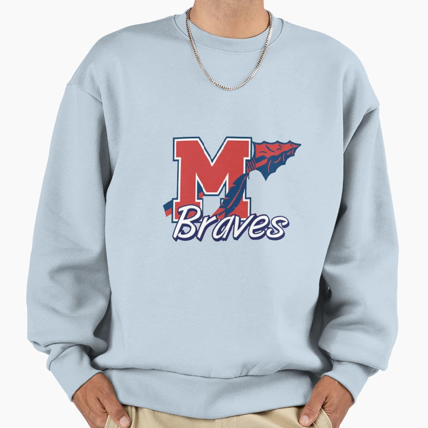 Manalapan High School Braves Sweatshirt - Minimalist Print Unisex - T-Shirt, Sweatshirt, Hoodie