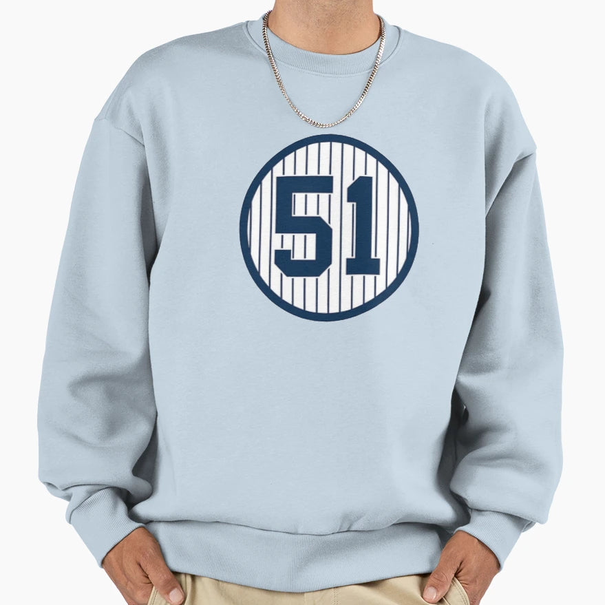 Bernie Williams New York 51 Sweatshirt - Unique Graphic for Adults - T-Shirt, Sweatshirt, Hoodie