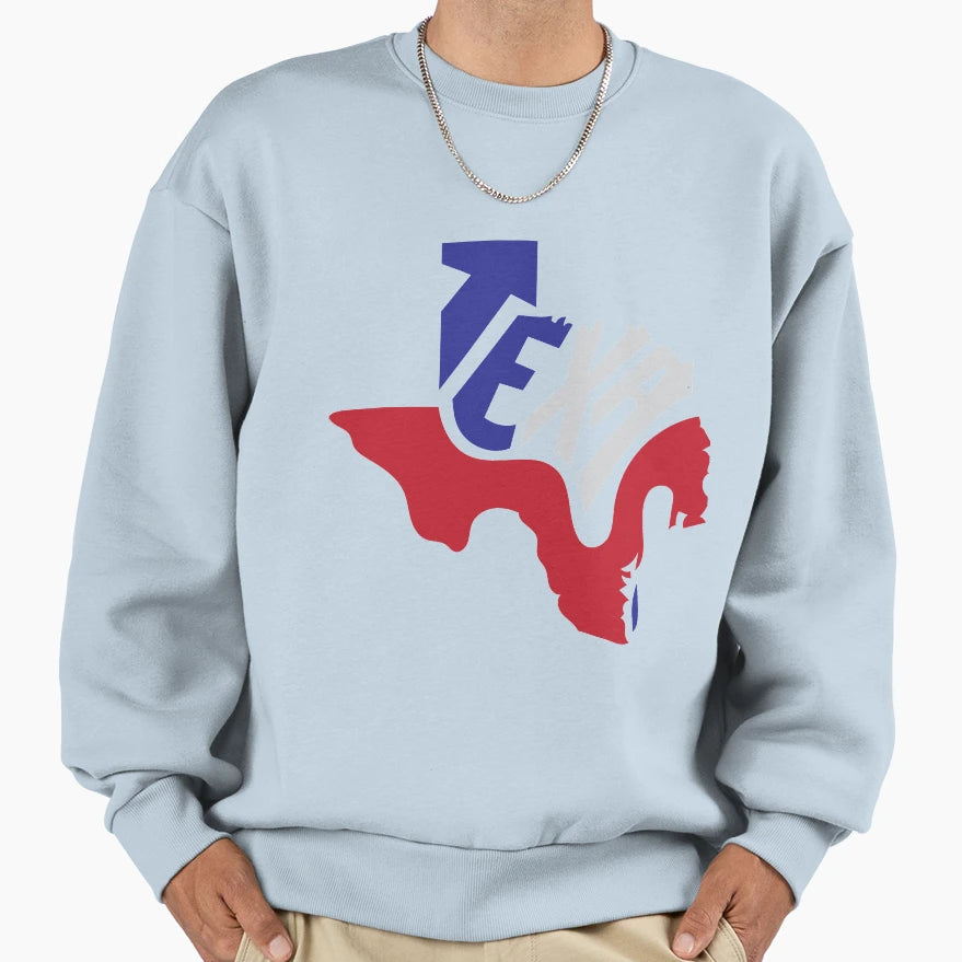 Texas Typography Sweatshirt - Unique Graphic Unisex - T-Shirt, Sweatshirt, Hoodie