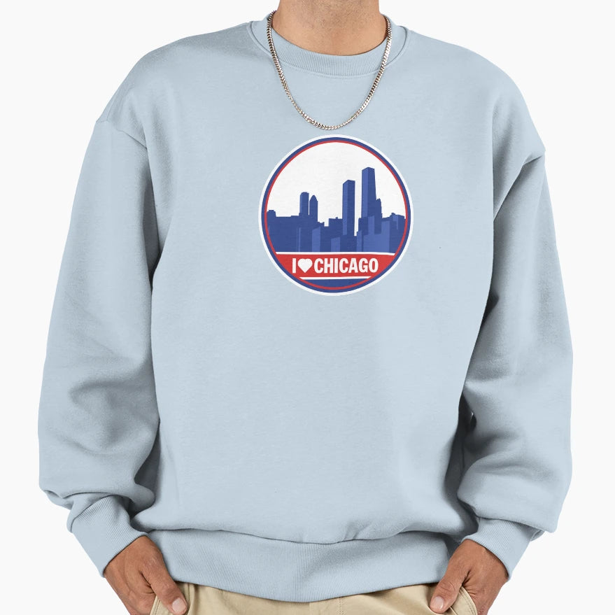 I Love Chicago T-Shirt - Trendy Graphic for Adults - T-Shirt, Sweatshirt, Hoodie