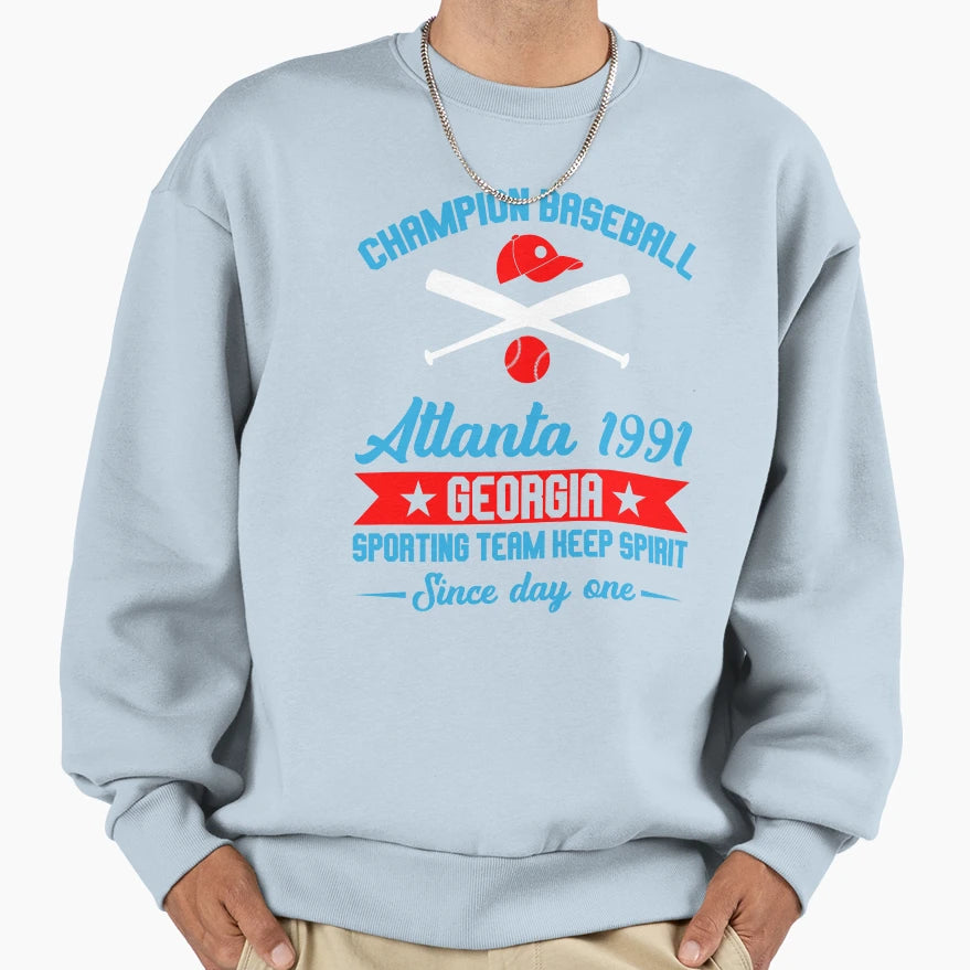 Baseball Atlanta 1991 Gifts Sweatshirt - Fun Novelty Design Unisex - T-Shirt, Sweatshirt, Hoodie