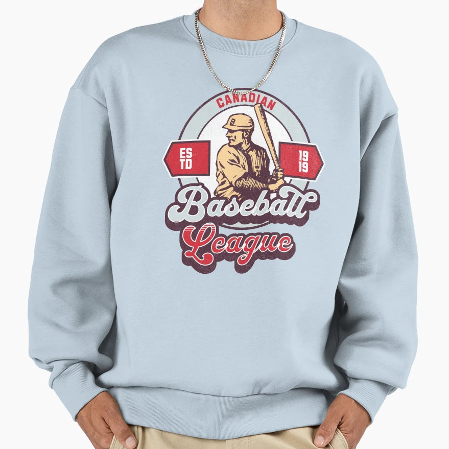 Canadian Baseball League Sweatshirt - Casual Everyday Wear Men Women - T-Shirt, Sweatshirt, Hoodie