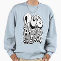 Los Angeles Lettering Art White And Black Sweatshirt - Graphic Print Unisex - T-Shirt, Sweatshirt, Hoodie