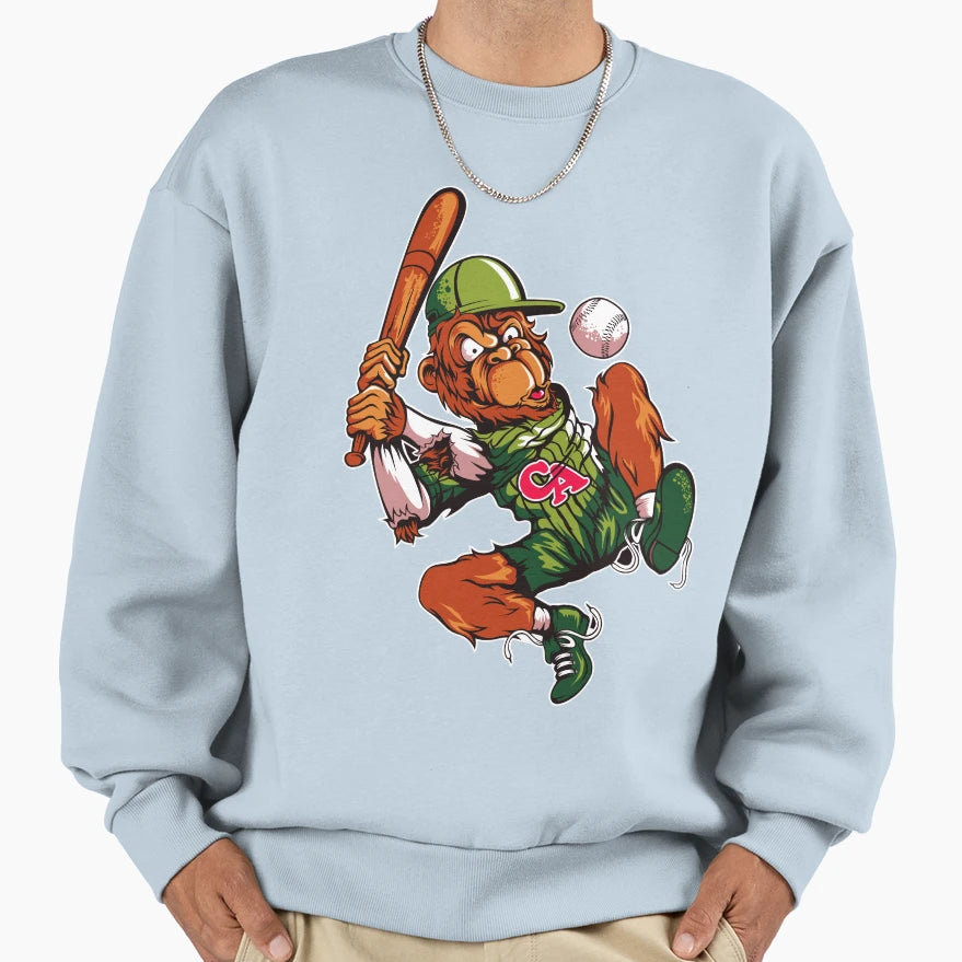 Baseball Monkey Limerick Sweatshirt - Streetwear Style for Adults - T-Shirt, Sweatshirt, Hoodie