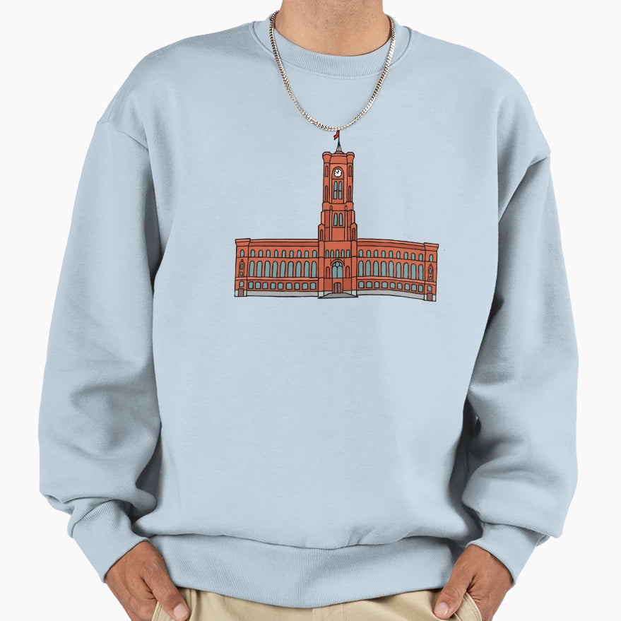 Red City Hall Berlin Sweatshirt - Trendy Graphic for Adults - T-Shirt, Sweatshirt, Hoodie
