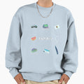 Chicago Pattern Pizza Stadium Sweatshirt - Casual Everyday Wear Unisex - T-Shirt, Sweatshirt, Hoodie